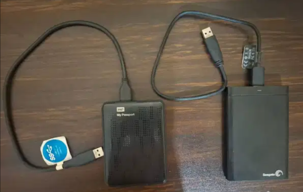Seagate and Western Digital (WD) external hard disk drives